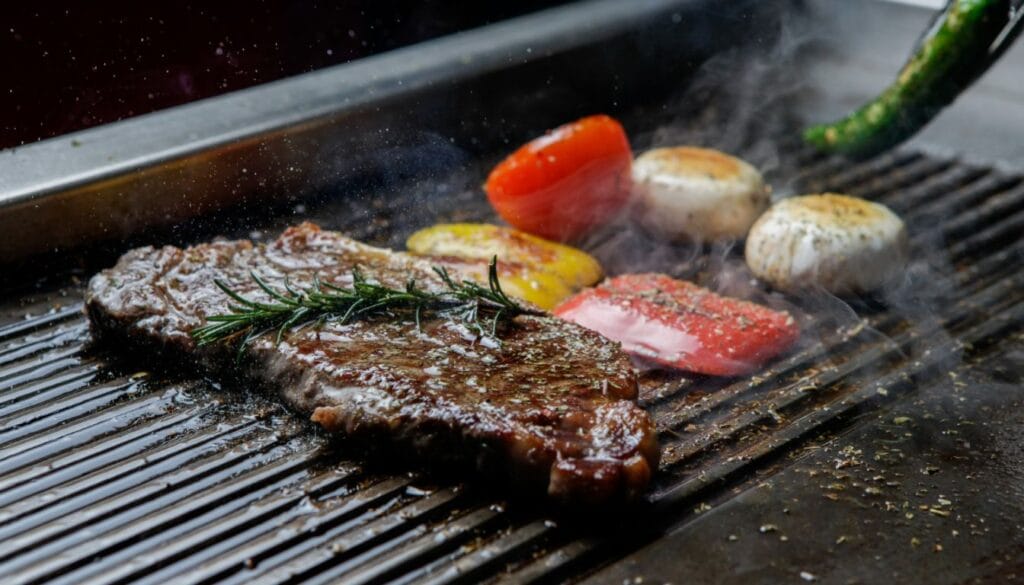 Picanha steak on the grill