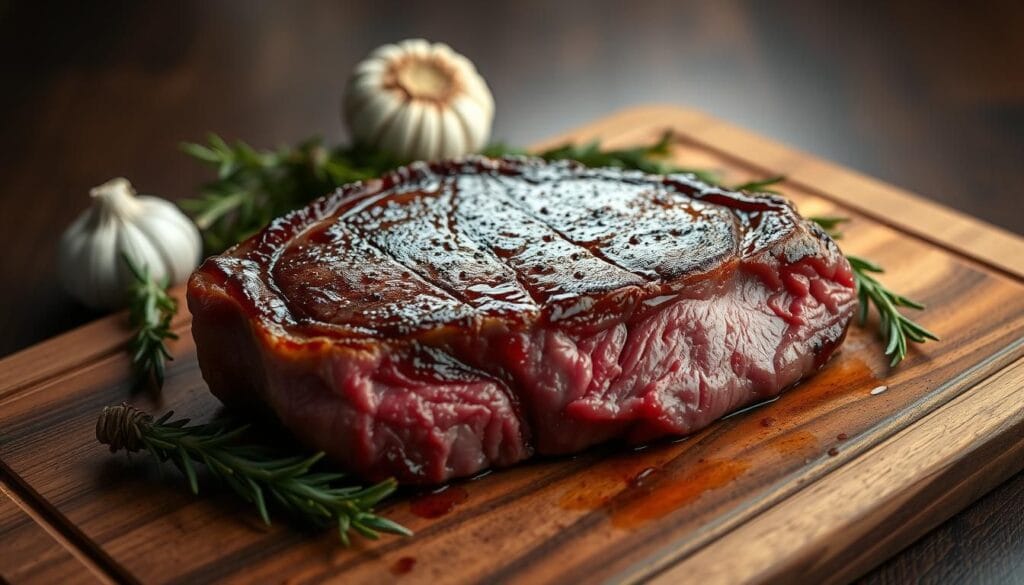 Beef rib steak bone