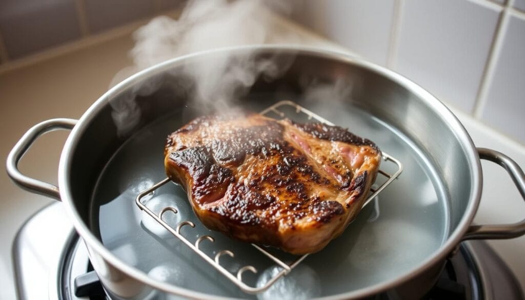 best way to reheat steak