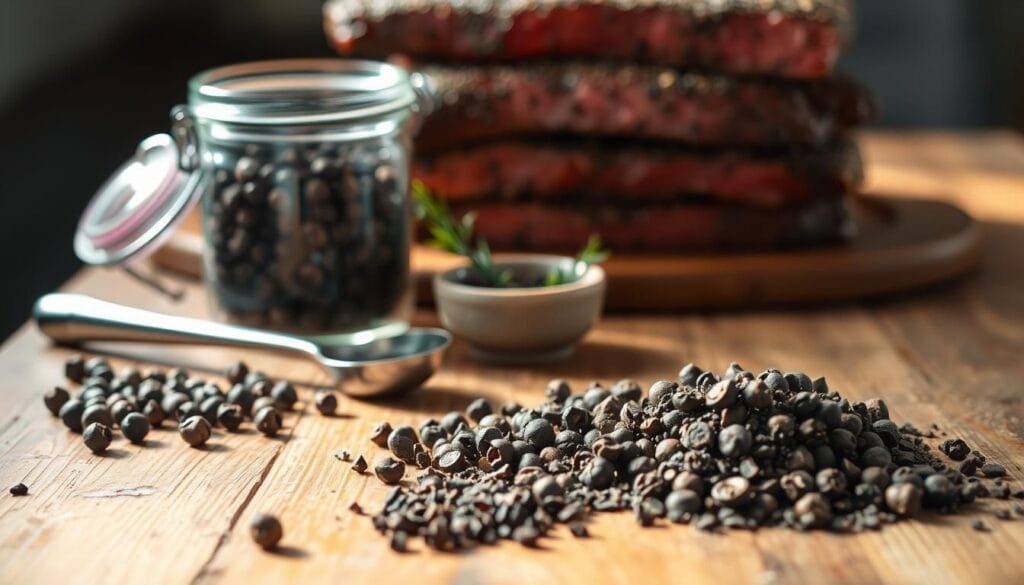 steak and peppercorn