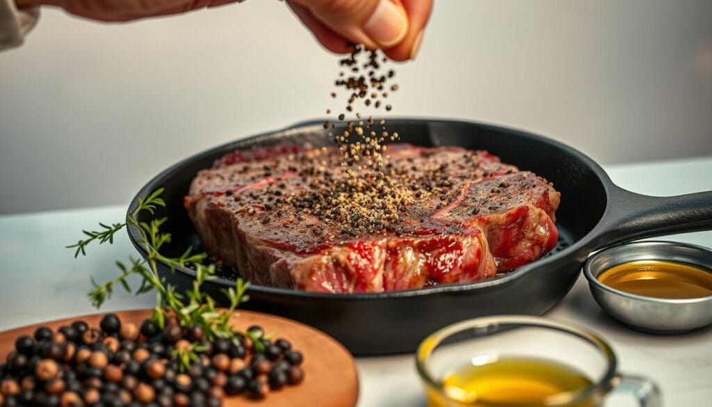 steak and peppercorn